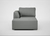 Morven Left Hand Facing Chaise Unit Boucle Steel