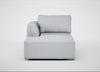 Morven Left Hand Facing Chaise Unit Broad Weave Tin