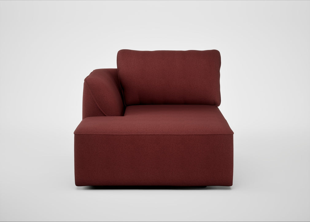 Morven Left Hand Facing Chaise Unit Capelo Linen-Cotton Etruscan Red