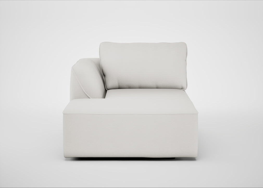 Morven Left Hand Facing Chaise Unit Capelo Linen-Cotton Sea Salt