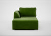Morven Left Hand Facing Chaise Unit Smart Luxe Velvet Grass