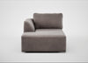 Morven Left Hand Facing Chaise Unit Smart Luxe Velvet Mushroom