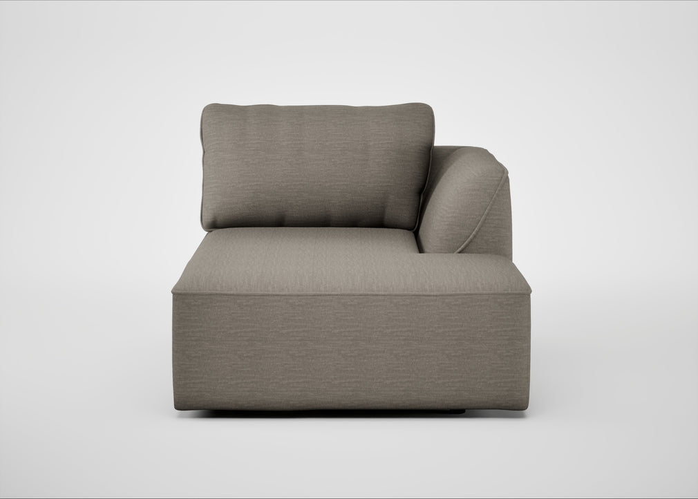 Morven Right Hand Facing Chaise Unit Broad Weave Pebble