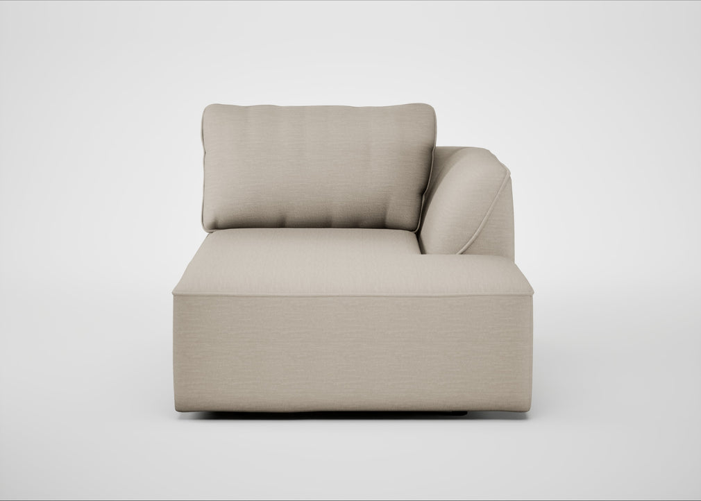 Morven Right Hand Facing Chaise Unit Broad Weave Putty