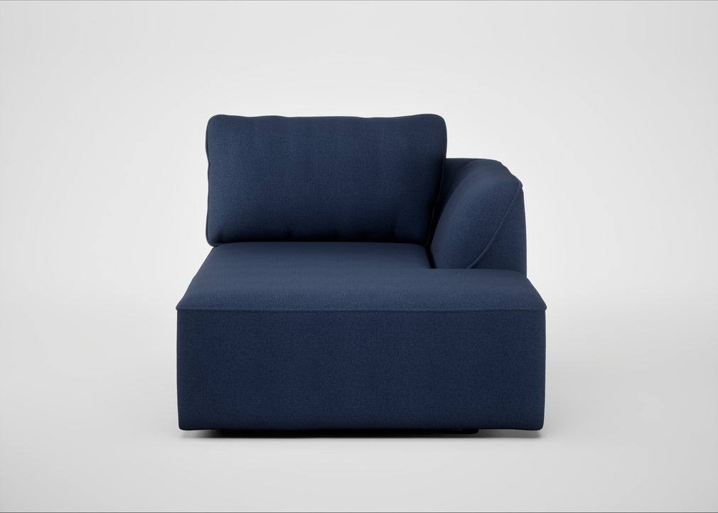 Morven Right Hand Facing Chaise Unit Capelo Linen-Cotton Inkspot