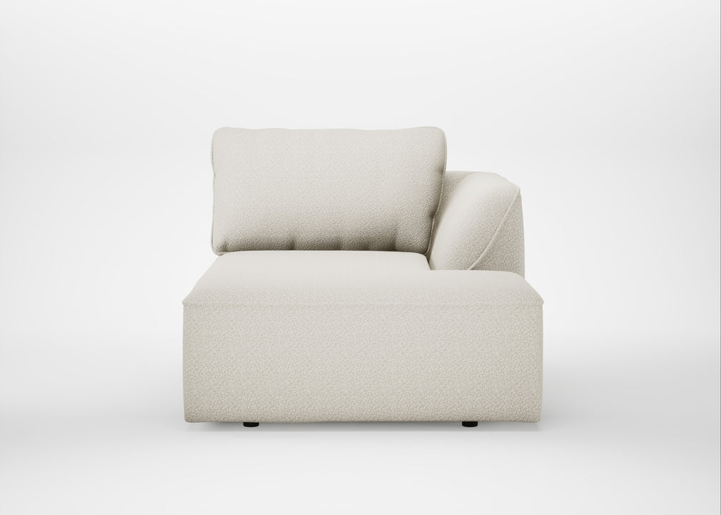 Morven Right Hand Facing Chaise Unit Chunky Boucle Ecru