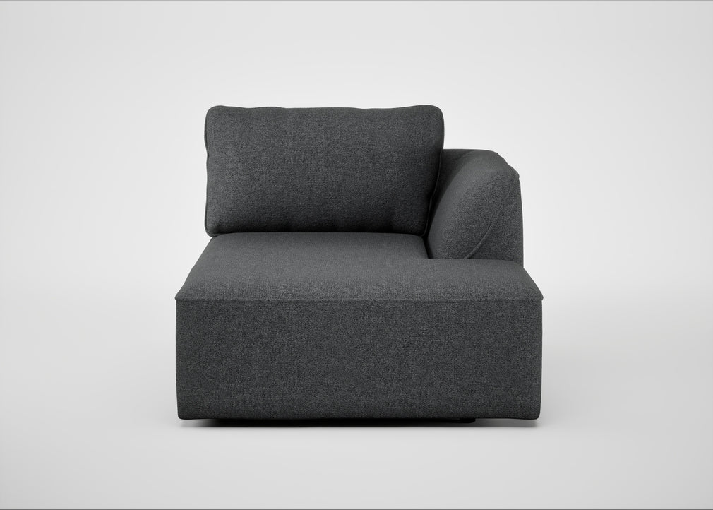 Morven Right Hand Facing Chaise Unit Melton Wool Granite