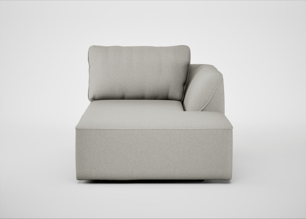 Morven Right Hand Facing Chaise Unit Melton Wool Limestone