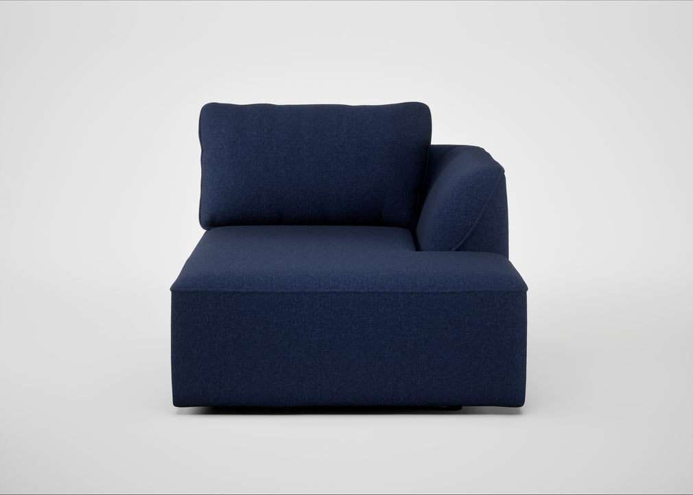 Morven Right Hand Facing Chaise Unit Melton Wool New Navy