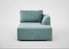 Morven Right Hand Facing Chaise Unit Smart Luxe Velvet Mineral Blue