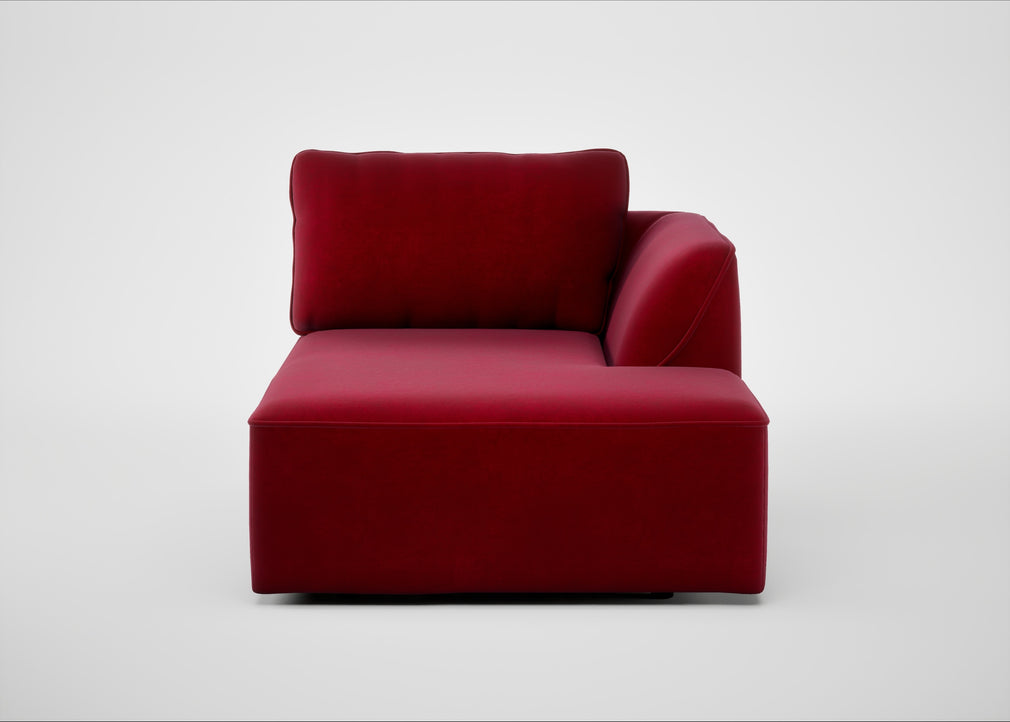 Morven Right Hand Facing Chaise Unit Smart Luxe Velvet Mulberry