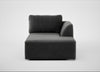 Morven Right Hand Facing Chaise Unit Smart Luxe Velvet Nickel