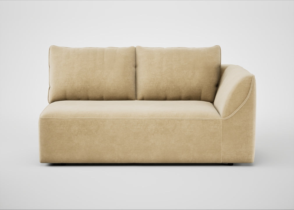 Morven Right Hand Facing 2 Seater Unit Smart Luxe Velvet Biscuit