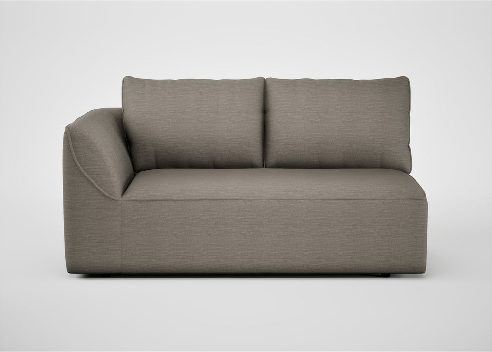 Morven Left Hand Facing 2 Seater Unit Broad Weave Pebble