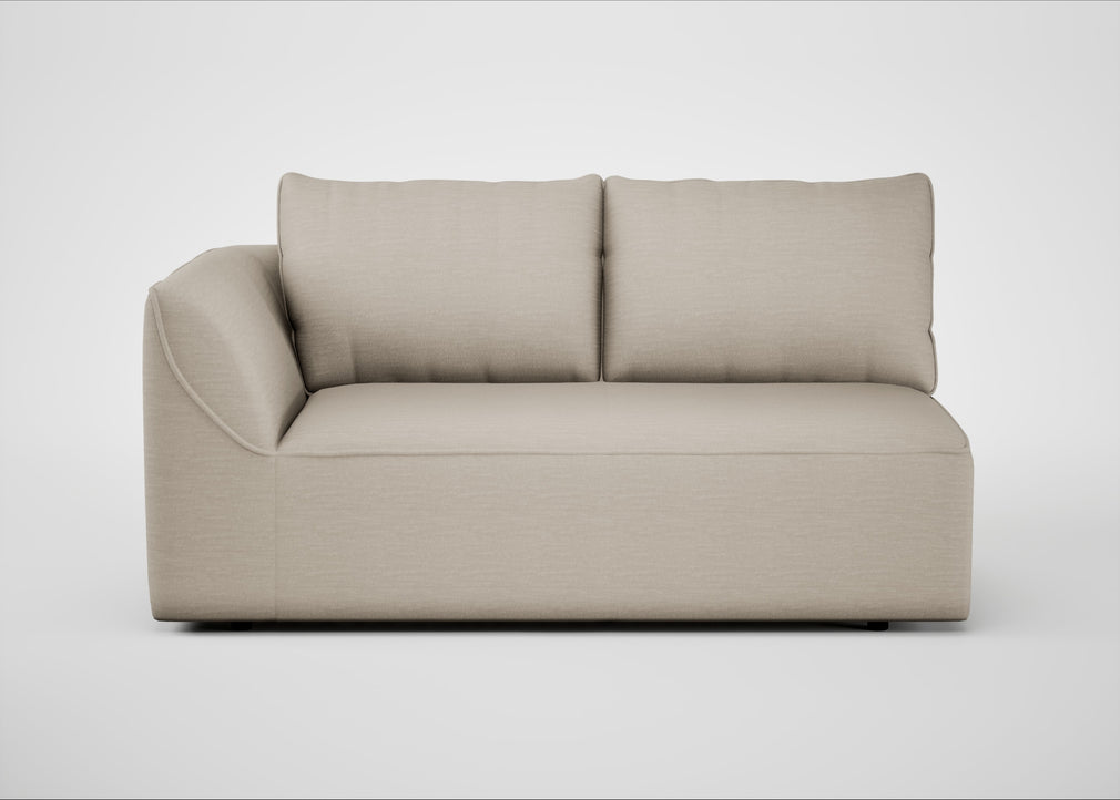 Morven Left Hand Facing 2 Seater Unit Broad Weave Putty