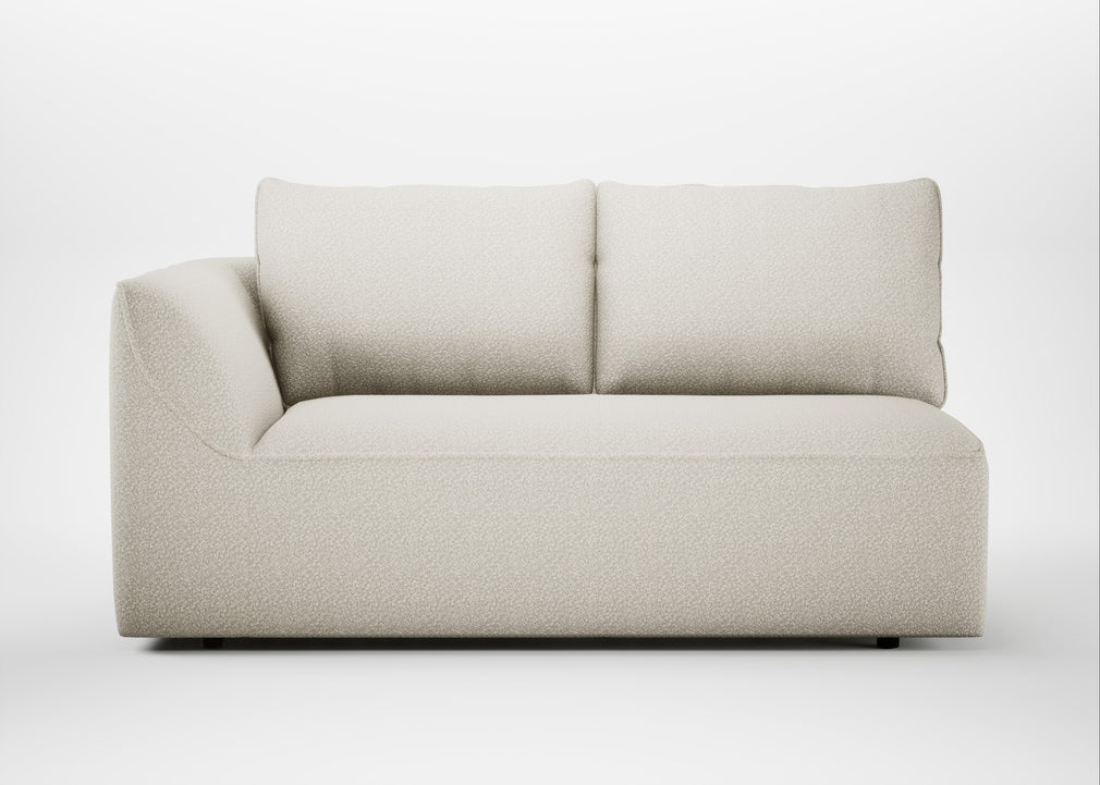 Morven Left Hand Facing 2 Seater Unit Chunky Boucle Ecru