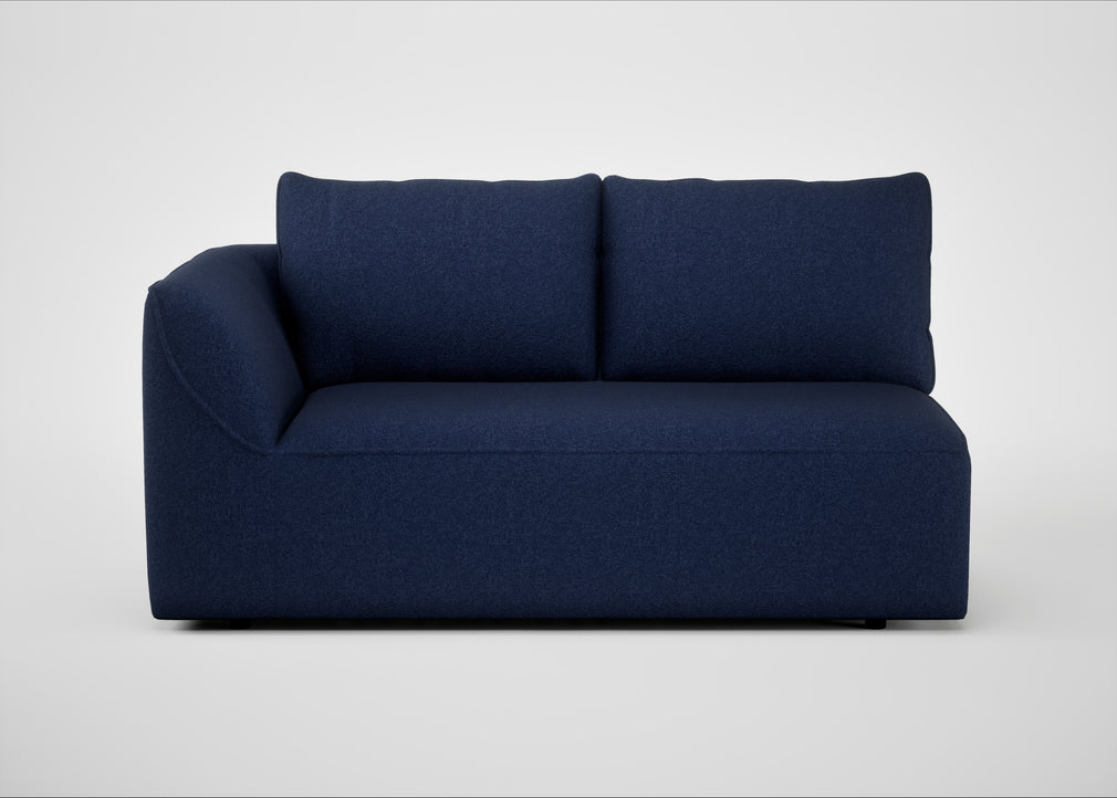 Morven Left Hand Facing 2 Seater Unit Melton Wool New Navy