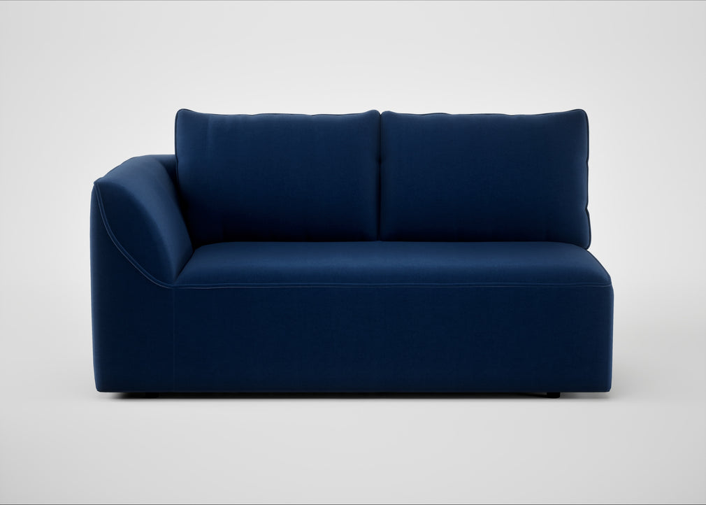 Morven Left Hand Facing 2 Seater Unit Cotton Velvet Midnight