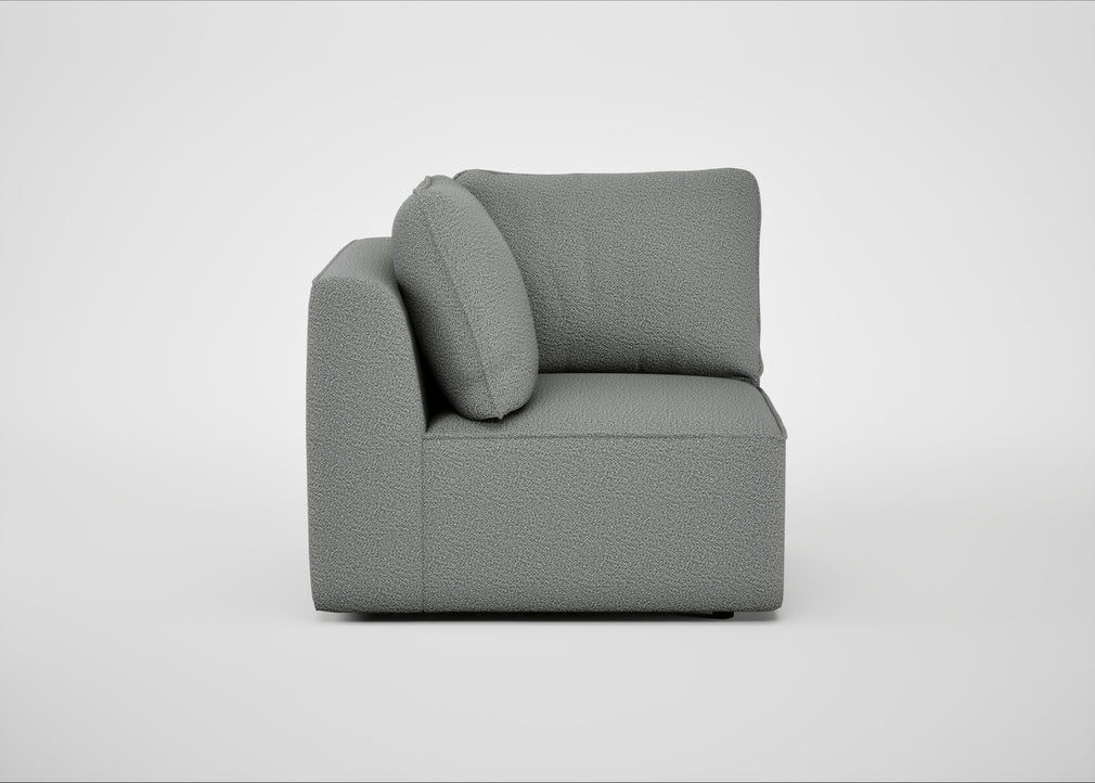 Morven Corner Unit Boucle Steel