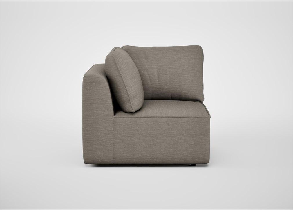 Morven Corner Unit Broad Weave Pebble