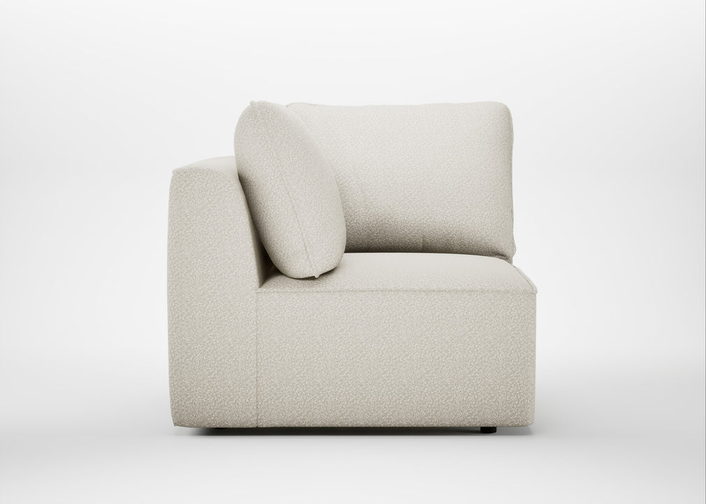 Morven Corner Unit Chunky Boucle Ecru