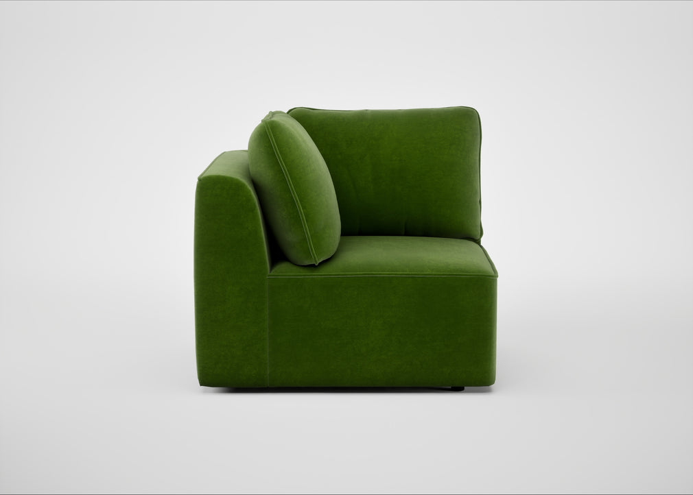 Morven Corner Unit Smart Luxe Velvet Grass