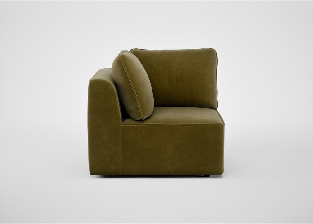 Morven Corner Unit Smart Luxe Velvet Peridot