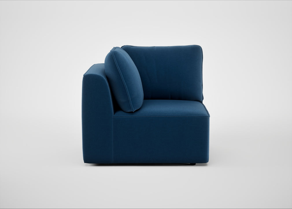 Morven Corner Unit Cotton Velvet Petrol