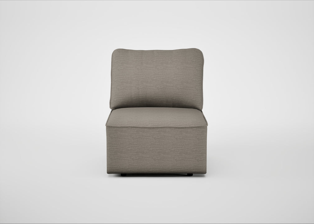 Morven Single Unit Broad Weave Pebble