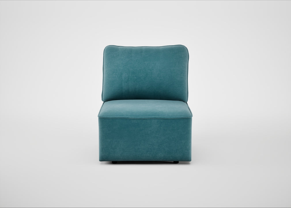 Morven Single Unit Smart Luxe Velvet Airforce Blue