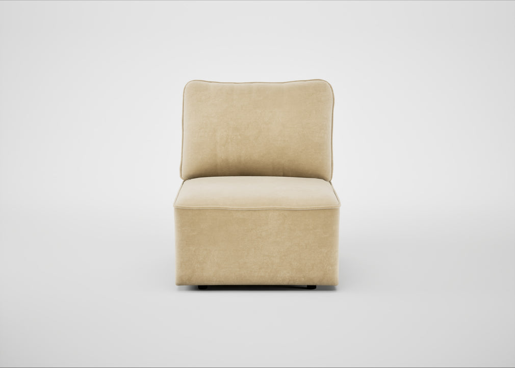 Morven Single Unit Smart Luxe Velvet Biscuit