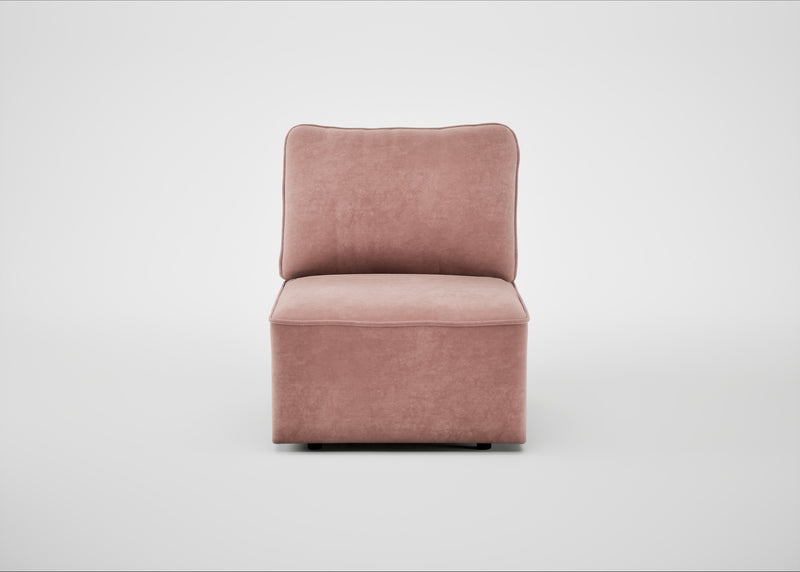 Morven Single Unit Smart Luxe Velvet Dusky Pink