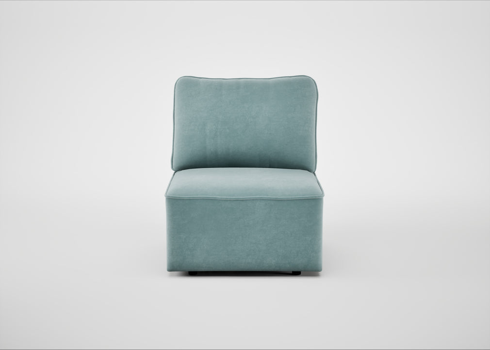 Morven Single Unit Smart Luxe Velvet Mineral Blue