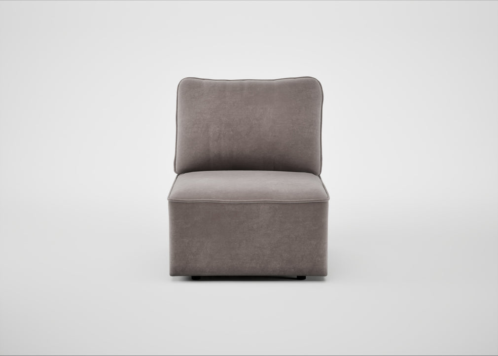 Morven Single Unit Smart Luxe Velvet Mushroom