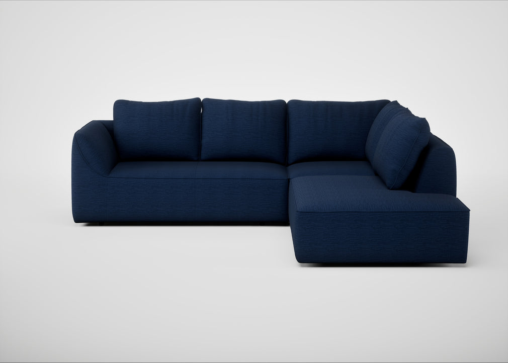 Morven Right Hand Facing Large Corner Sofa Broad Weave Lagoon