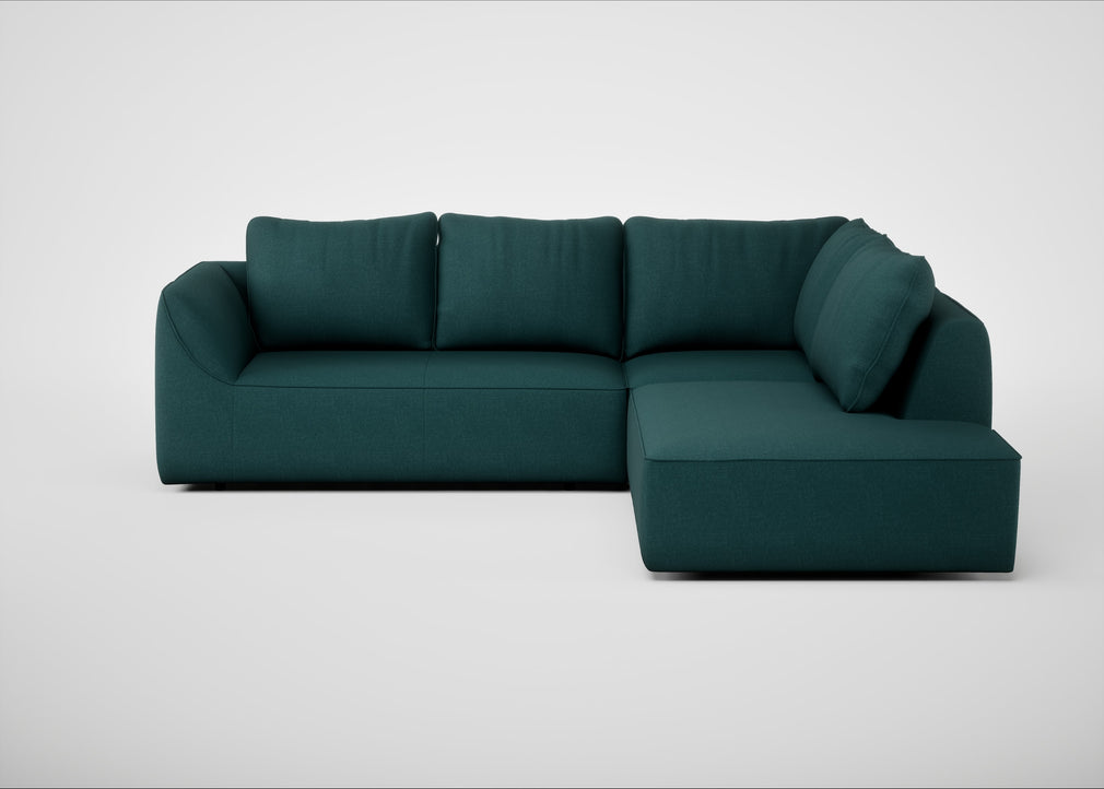 Morven Right Hand Facing Large Corner Sofa Brushed Cotton Pine