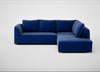 Morven Right Hand Facing Large Corner Sofa Smart Luxe Velvet Azure