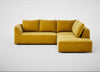 Morven Right Hand Facing Large Corner Sofa Smart Luxe Velvet Canary