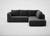 Morven Right Hand Facing Large Corner Sofa Smart Luxe Velvet Nickel