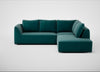 Morven Right Hand Facing Large Corner Sofa Smart Luxe Velvet Ocean Green