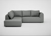 Morven Left Hand Facing Large Corner Sofa Boucle Steel