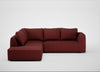 Morven Left Hand Facing Large Corner Sofa Capelo Linen-Cotton Etruscan Red