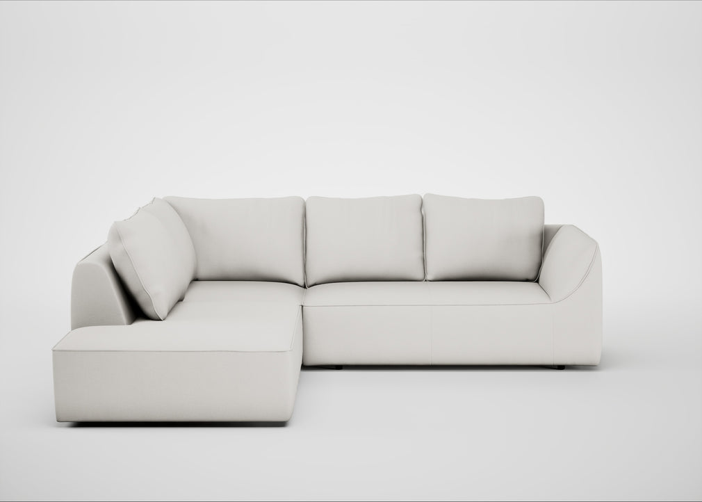 Morven Left Hand Facing Large Corner Sofa Capelo Linen-Cotton Sea Salt