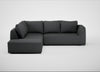 Morven Left Hand Facing Large Corner Sofa Melton Wool Granite