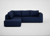 Morven Left Hand Facing Large Corner Sofa Melton Wool New Navy