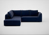 Morven Left Hand Facing Large Corner Sofa Smart Luxe Velvet Midnight