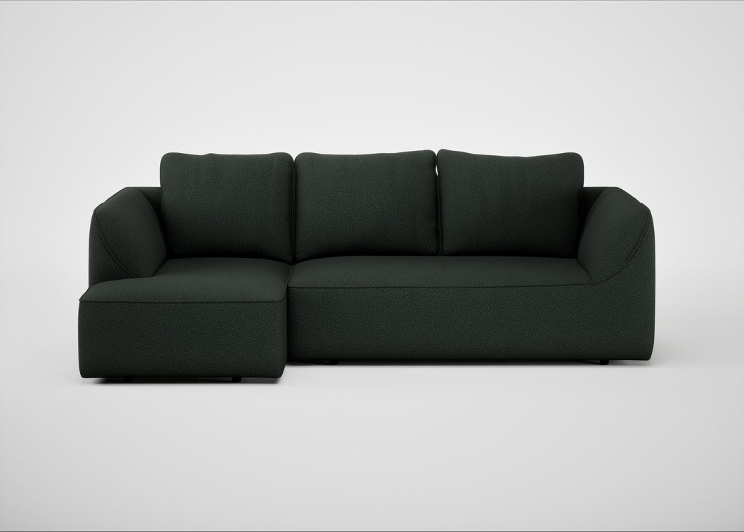 Morven Left Hand Facing Corner Chaise Sofa Boucle Fern