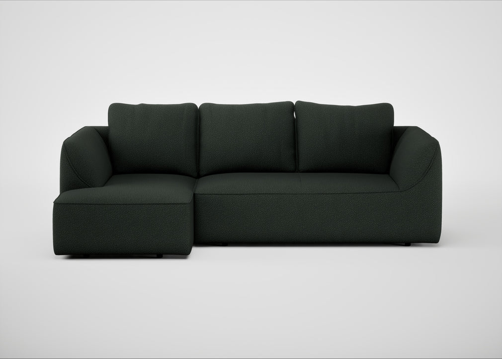 Morven Left Hand Facing Corner Chaise Sofa Boucle Fern