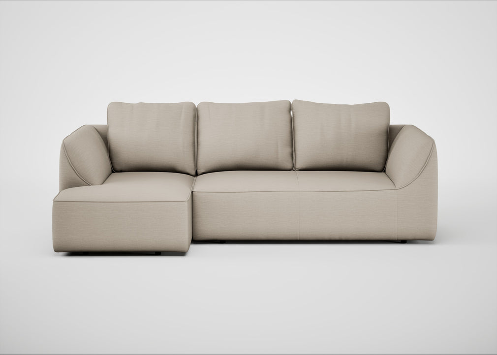 Morven Left Hand Facing Corner Chaise Sofa Broad Weave Putty