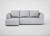 Morven Left Hand Facing Corner Chaise Sofa Broad Weave Tin